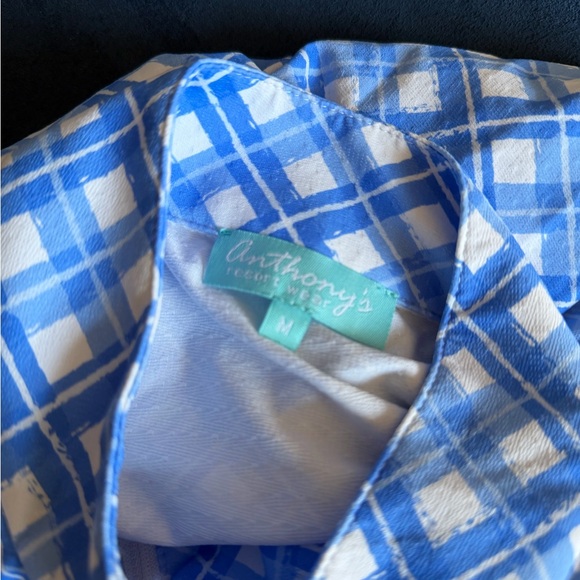 ANTHONY'S RESORT WEAR
Periwinkle Plaid Cooling UPF50+ Quarter Zip Top medium - Picture 6 of 8